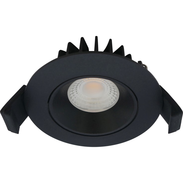 Nordtronic Velia Low Profile downlight, 5W/3000K, LED, matt svart