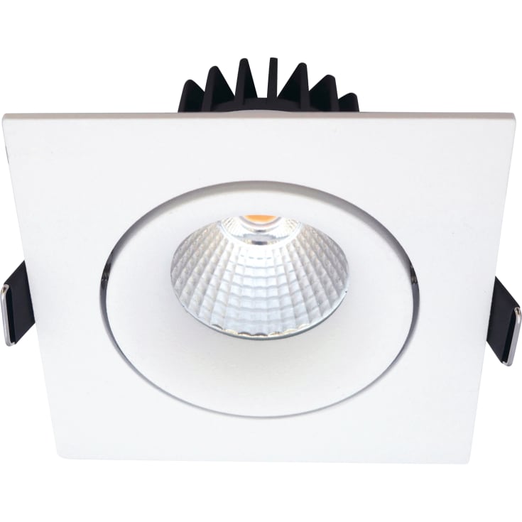 Nordtronic Velia Tilt downlight 10,9W/2700K, LED, fyrkantig, matt vit