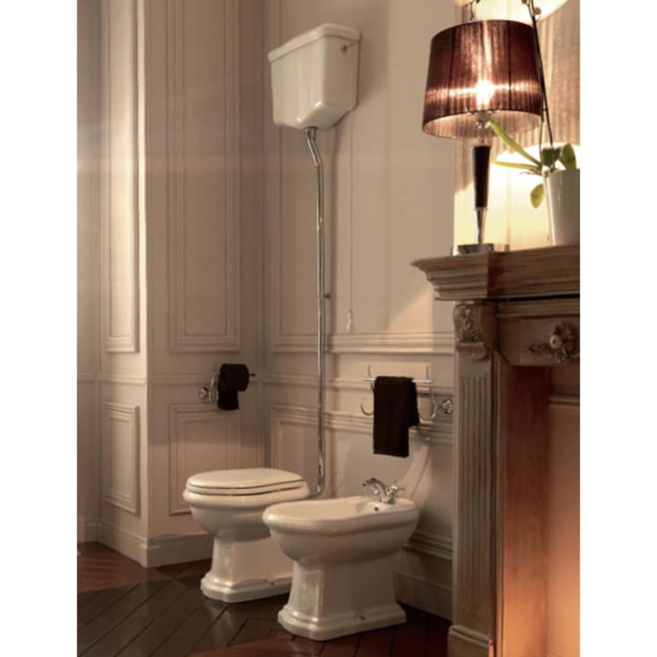 Lavabo Retro High toilet, hvid/krom