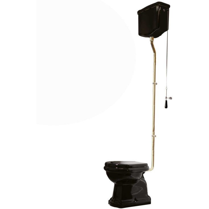 Lavabo Retro High toalett, svart/mässing