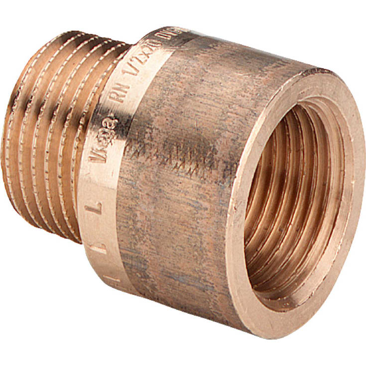 Rödgods förlängningsnippel 1/2" - 20 mm