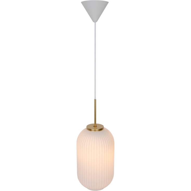 Nordlux Milford pendellampa, mässing, Ø20 cm