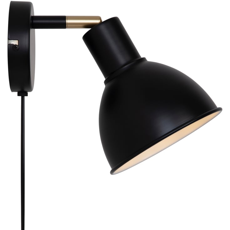 Nordlux Pop vägglampa, svart/mässing