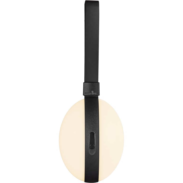 Nordlux Bring To-Go uppladdningsbar lampa, Ø12 cm, svart