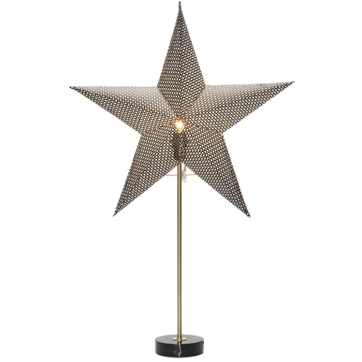 Konstsmide julestjerne med lys, 45 cm, sort