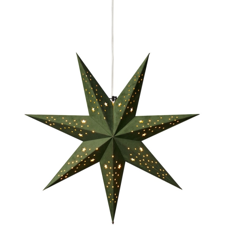 Konstsmide adventsstjärna med ljus, 60 cm, grön