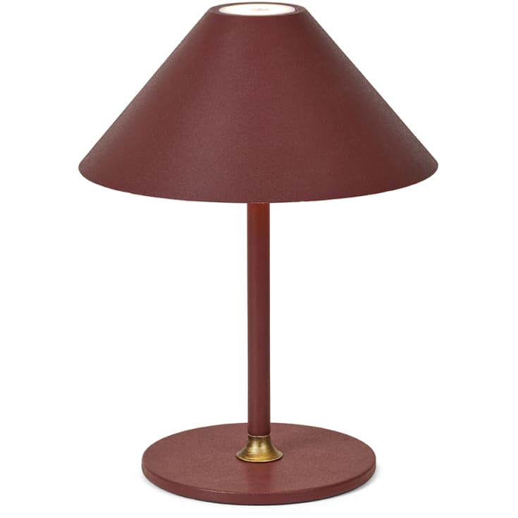 Halo Design Hygge oppladbar bordlampe, H20 cm, mørkerød
