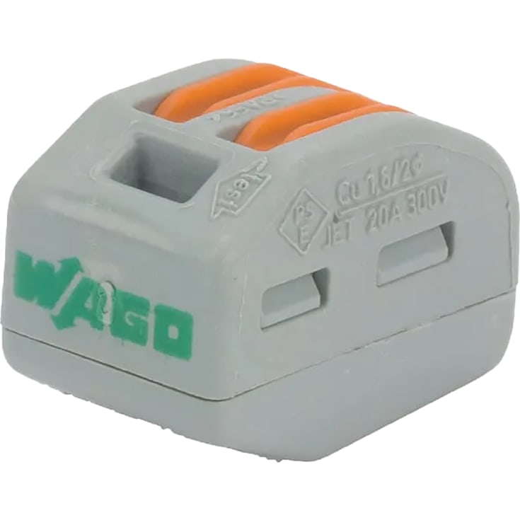 50 stk Wago Samlemuffe 2x4 mm², Grå