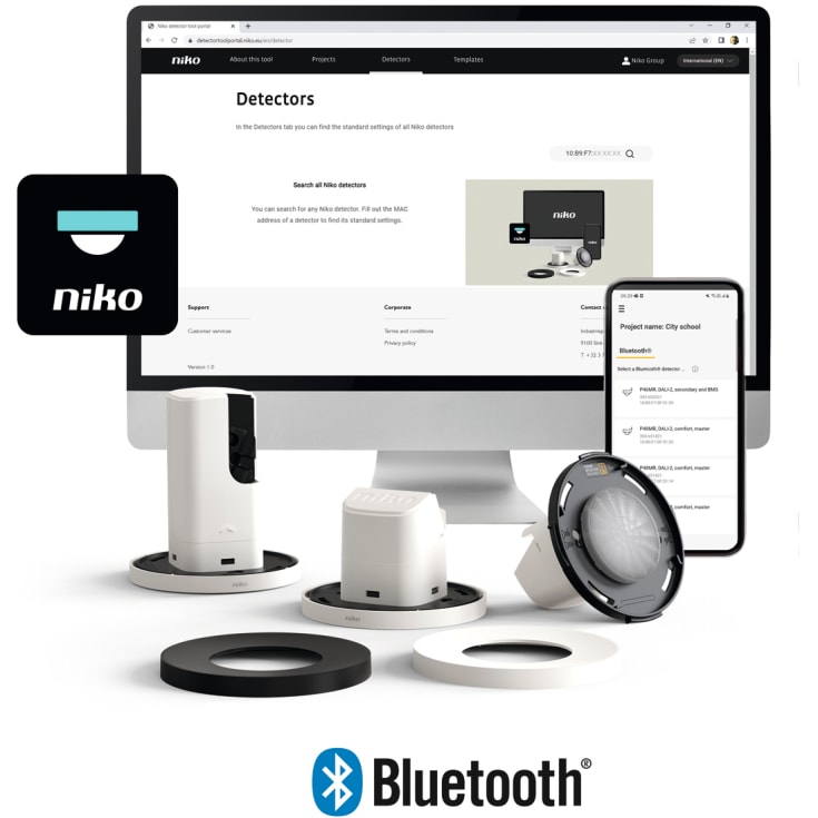 Niko närvarosensor, infälld, 360°, 12 meter