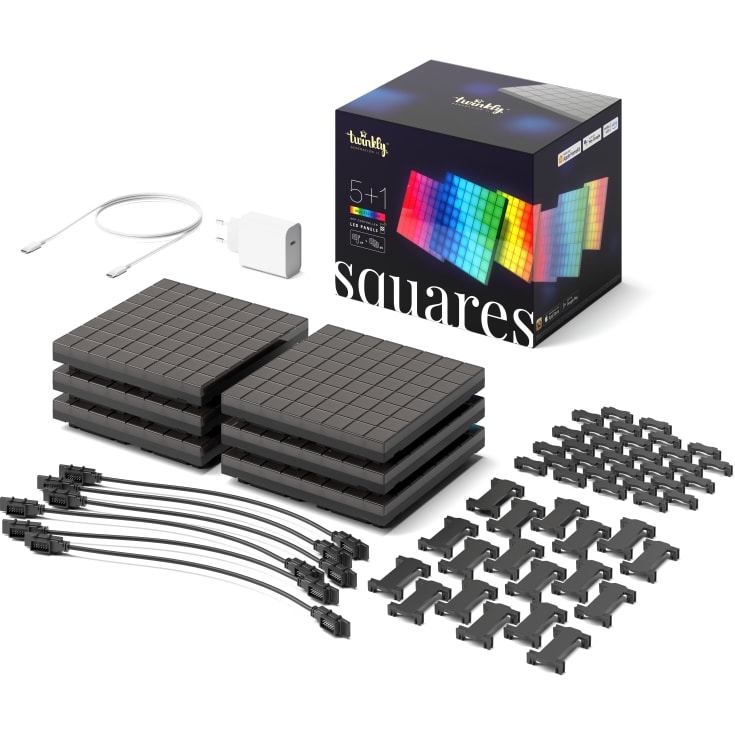 Twinkly Squares ljuspaneler startpaket, 6-pack