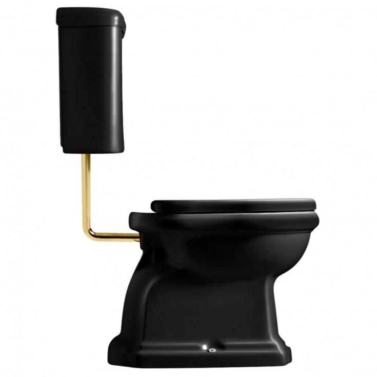 Lavabo Retro Low toalett, svart/mässing