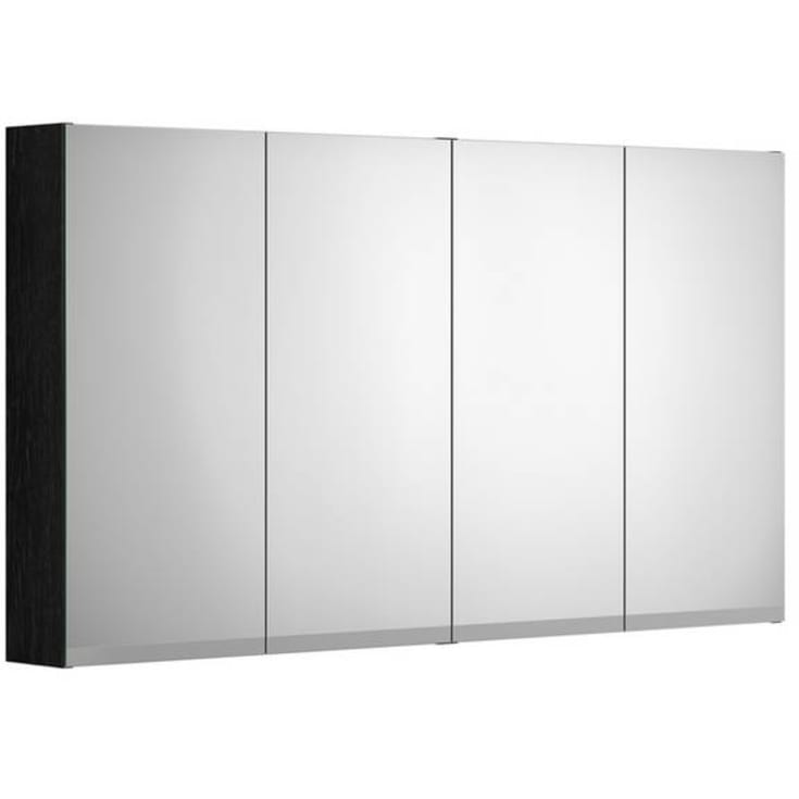 Gustavsberg Artic speilskap med lys, 118,8x66,2 cm, sort ask