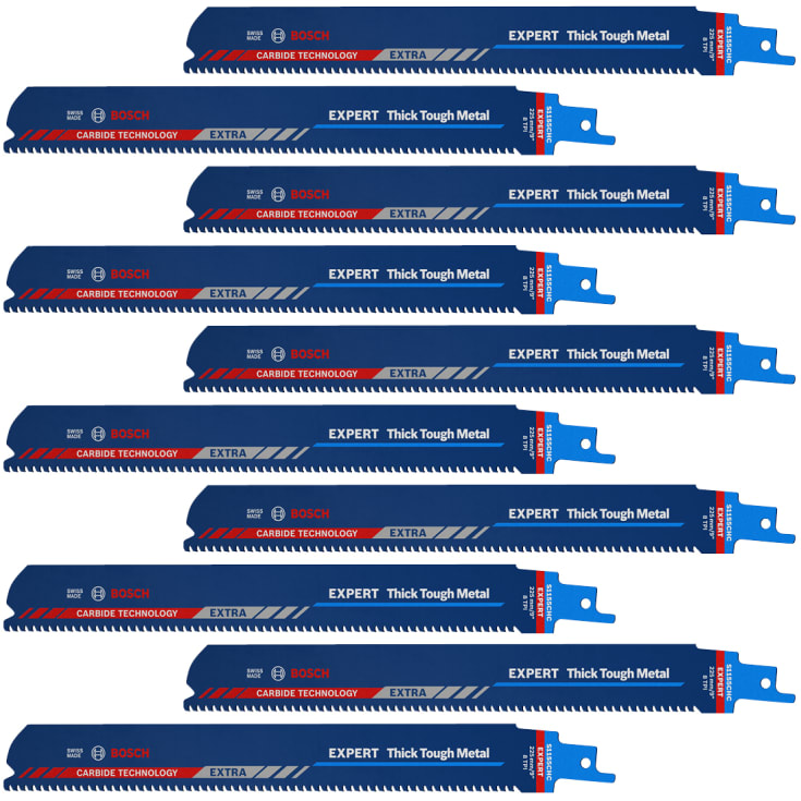 Bosch bajonettsågblad S1155CHC, 8 tpi, 225 mm, metall, 10 st.