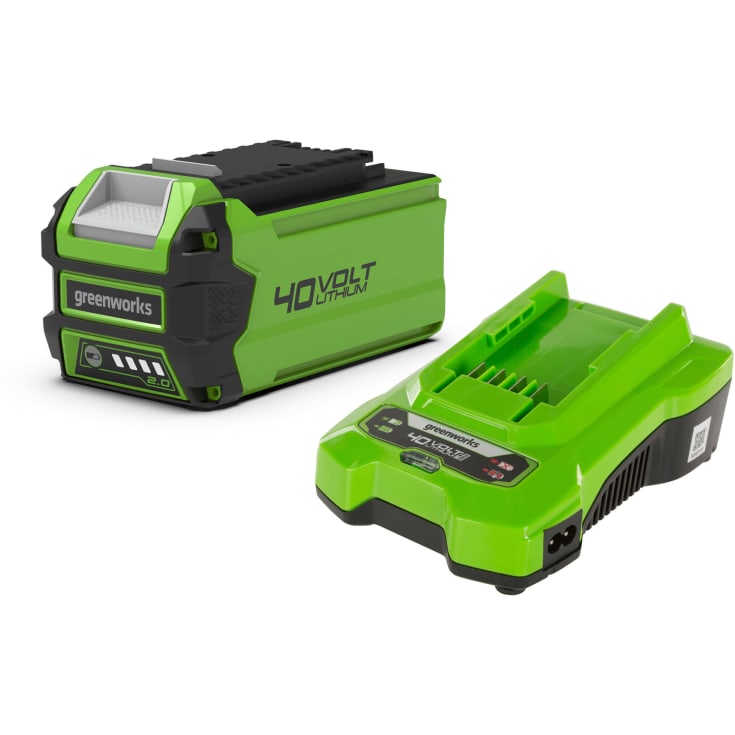 Greenworks batterisats med laddare och 40V-batteri