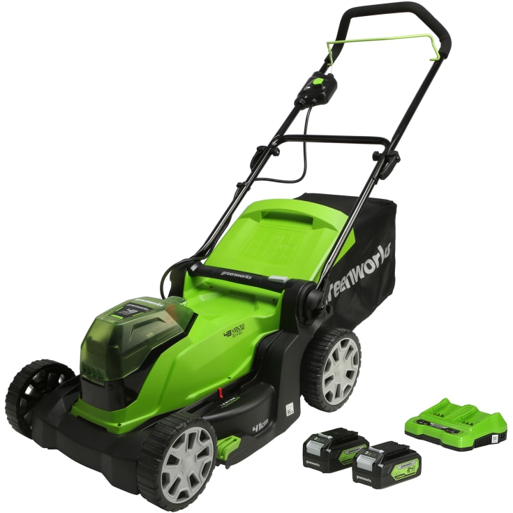 Greenworks gressklipper 24V, 41 cm, med batterier og lader