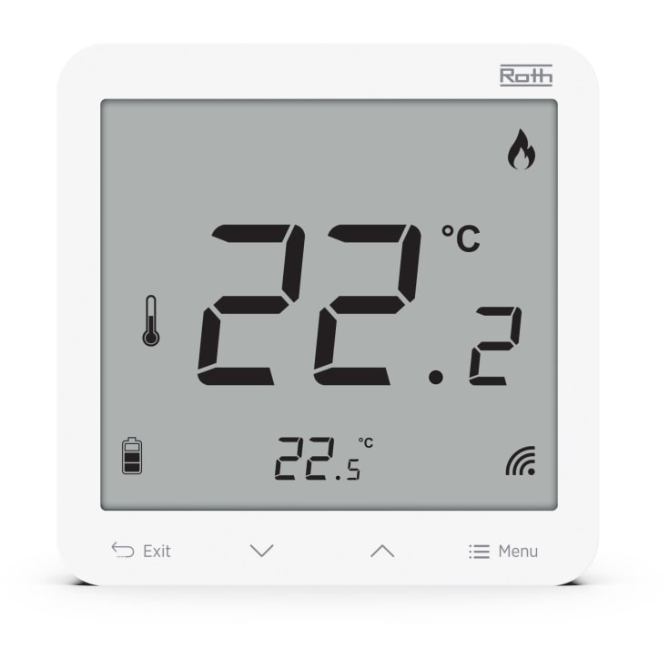 Roth Touchline SL Plus trådløs rumtermostat, hvid