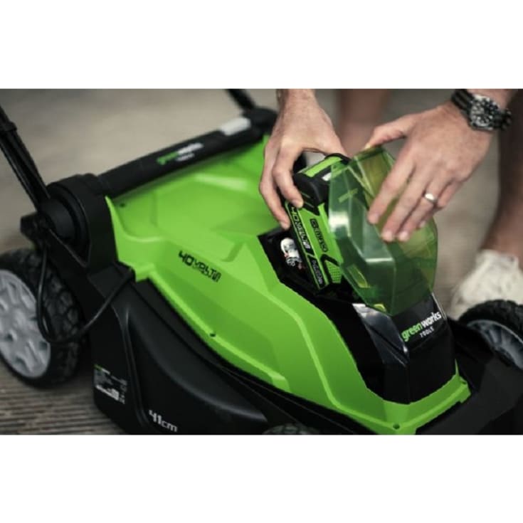 Greenworks plæneklipper 41cm - 40V u. batteri