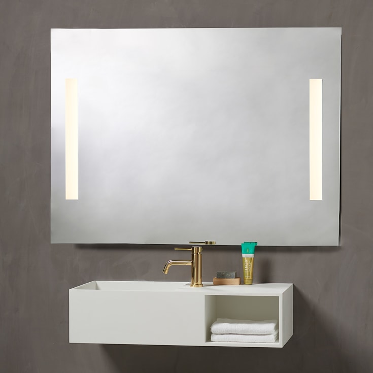 Loevschall Godhavn spegel med belysning, 120x85 cm