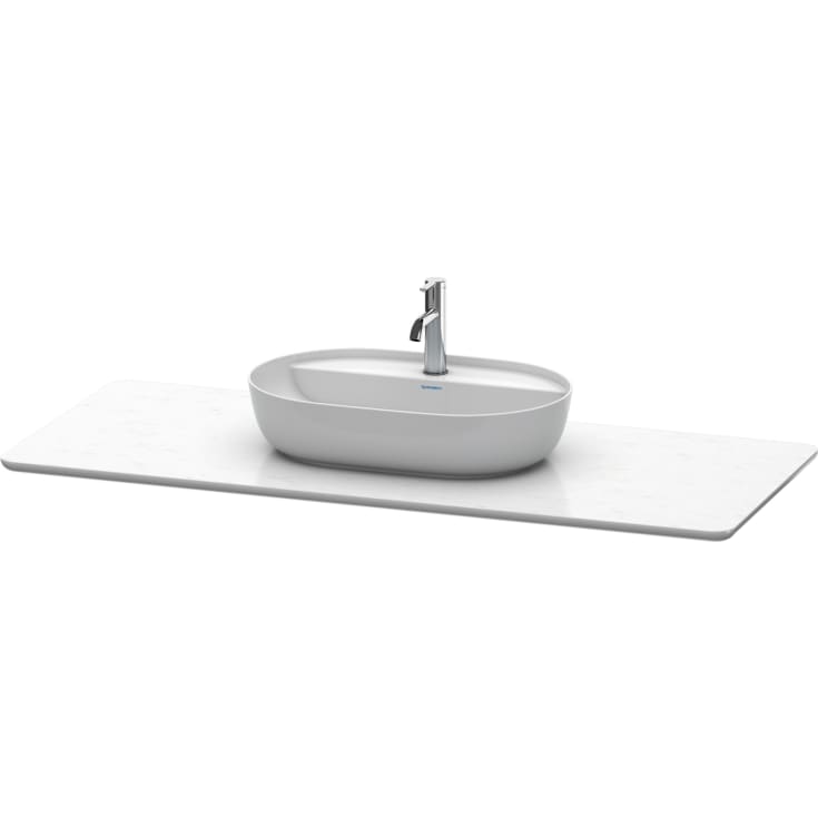 Duravit Luv kvartsten bordplade 138,8x59,5 cm, hvid