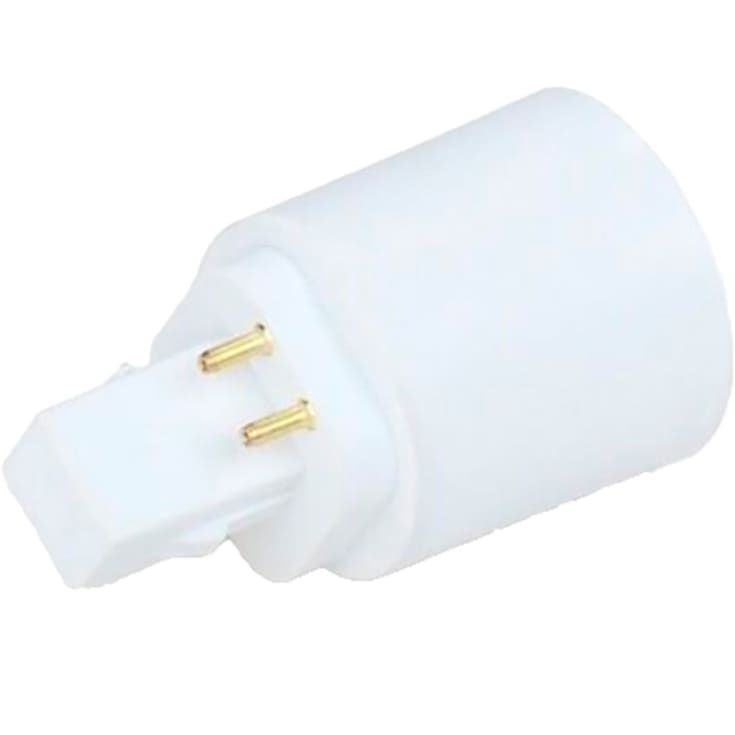 Ultralux fatningsadapter G24Q til E27 i hvid