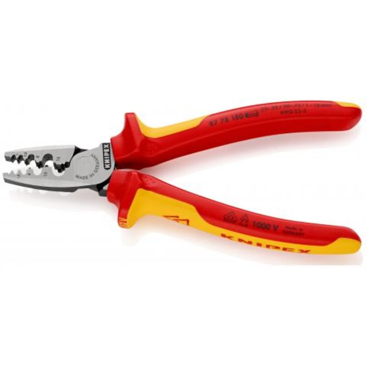 Knipex crimptang til kabeltyller, 180 mm