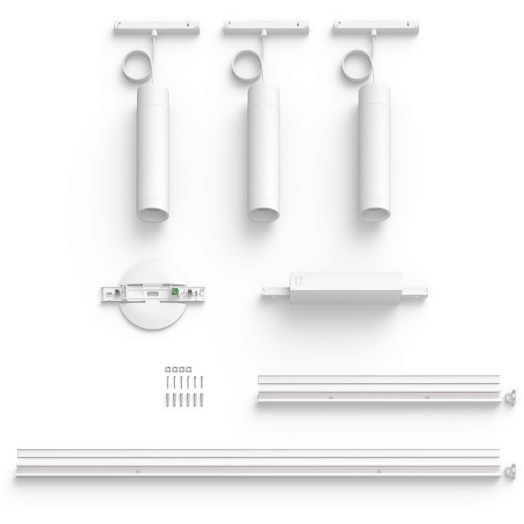 Philips Hue Perifo strømskinnesæt, 3 skinnependler, hvid