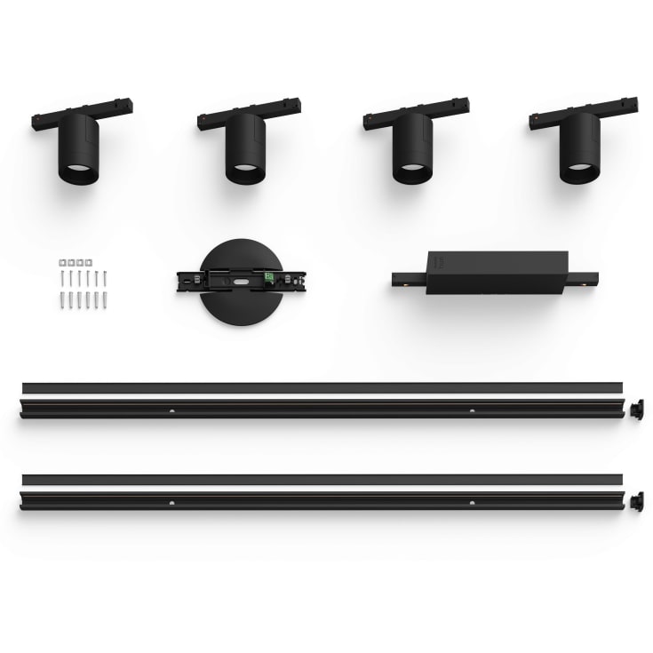 Philips Hue Perifo skensystemset, 4 skenspotlights, svart