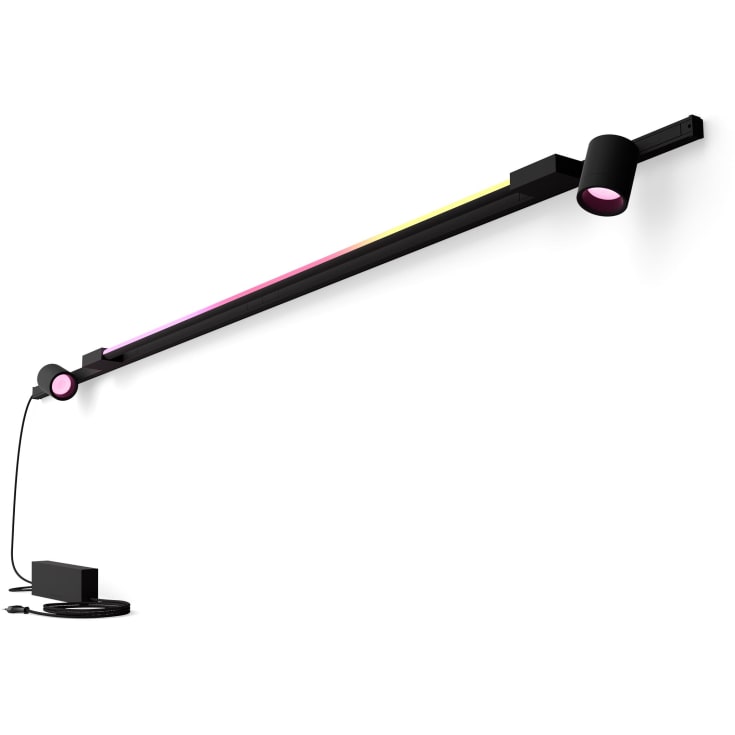 Philips Hue Perifo skinnesett for vegg, 2 skinnespotter, svart