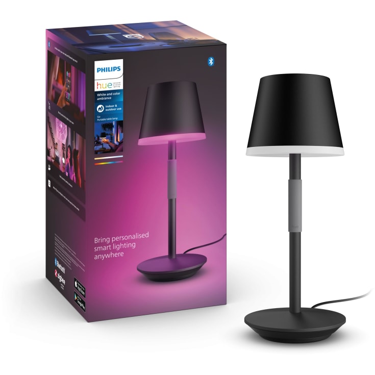 Philips Hue Go uppladdningsbar bordslampa utomhus, svart