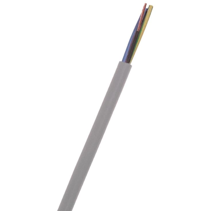 50 meter Plastledning PKAJ 3x1,5 mm², Hvid