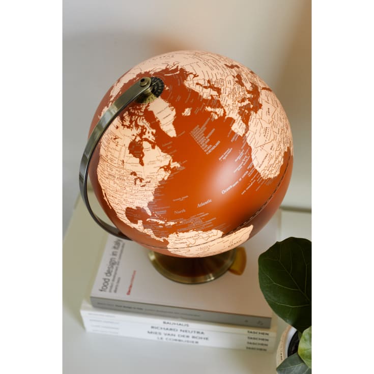 2 stk Globus med lys, orange