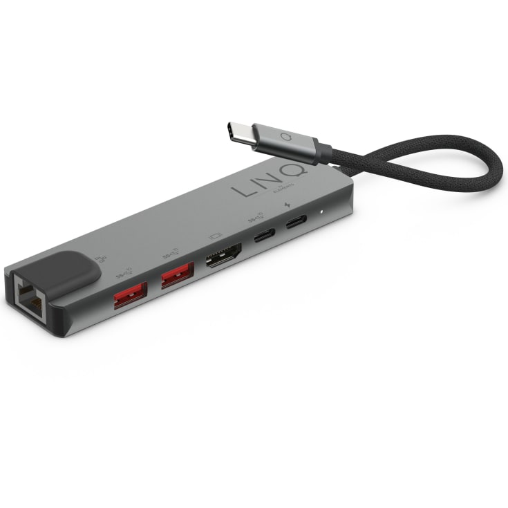 Linq 6-i-1 Pro USB-C multiport hub, space grey