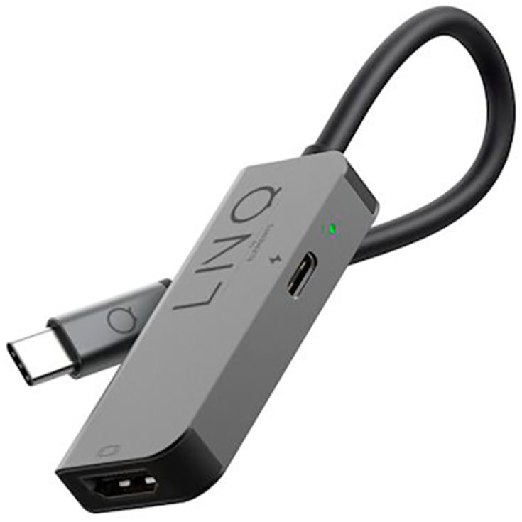 Linq 2-i-1 USB-C multiport hub, grå