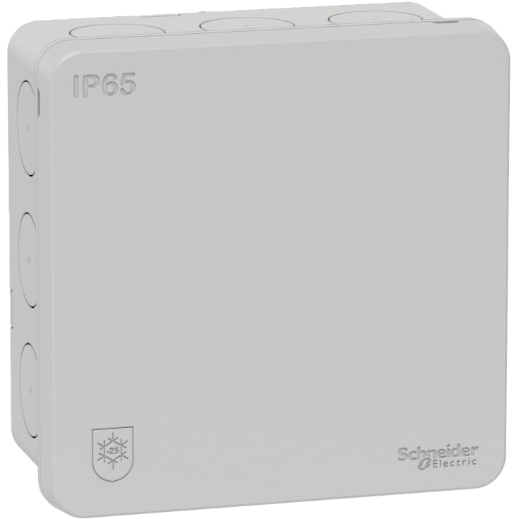 5 stk Schneider Muerva koblingsboks 87x87x42 mm, lysegrå