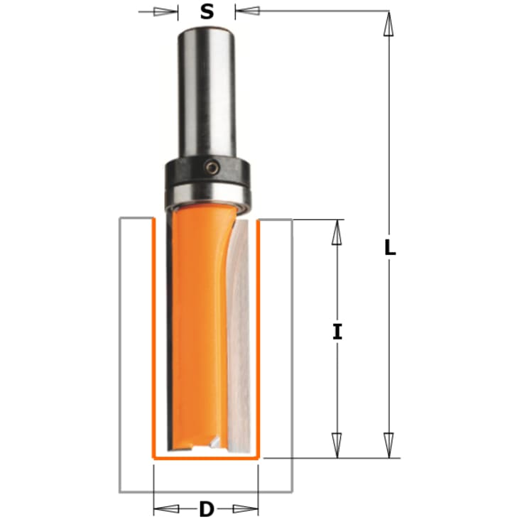 Notfræser HM 16x66 Ø 8 m/leje
