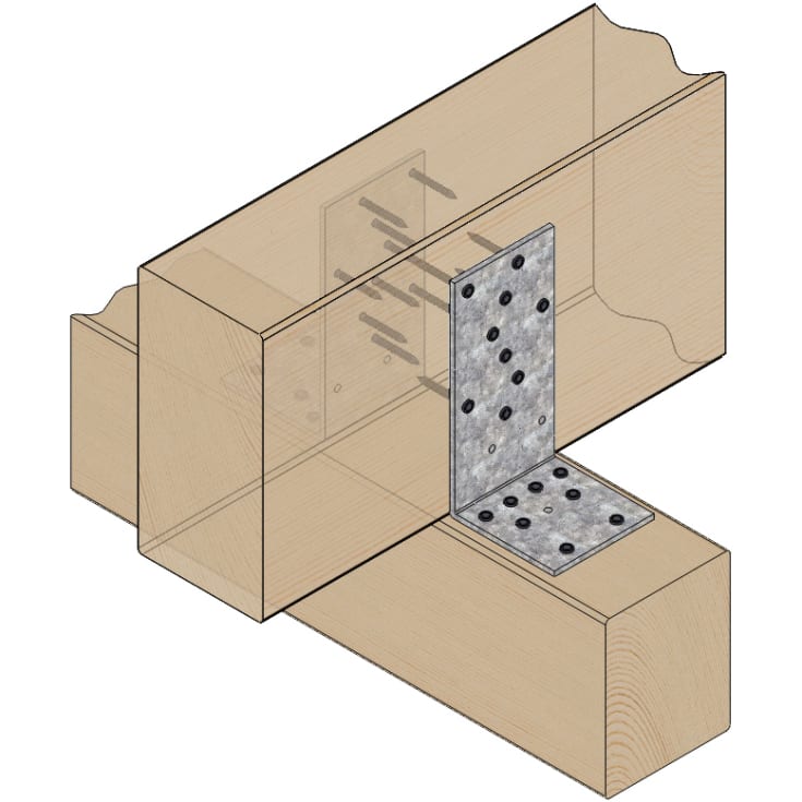 25 stk Vinkelbeslag V18, 164 x 84 x 80 x 4,0 mm, FZB, 25 stk.