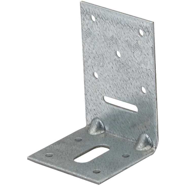 Vinkelbrakett P2-12 m/ribbe, 90 x 60 x 60 x 2,5 mm, FZB, 50 stk.