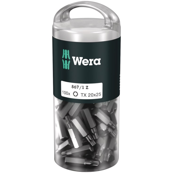 100 stk Wera-bits 867/1 Z TORX 20 x 25 mm, stk.