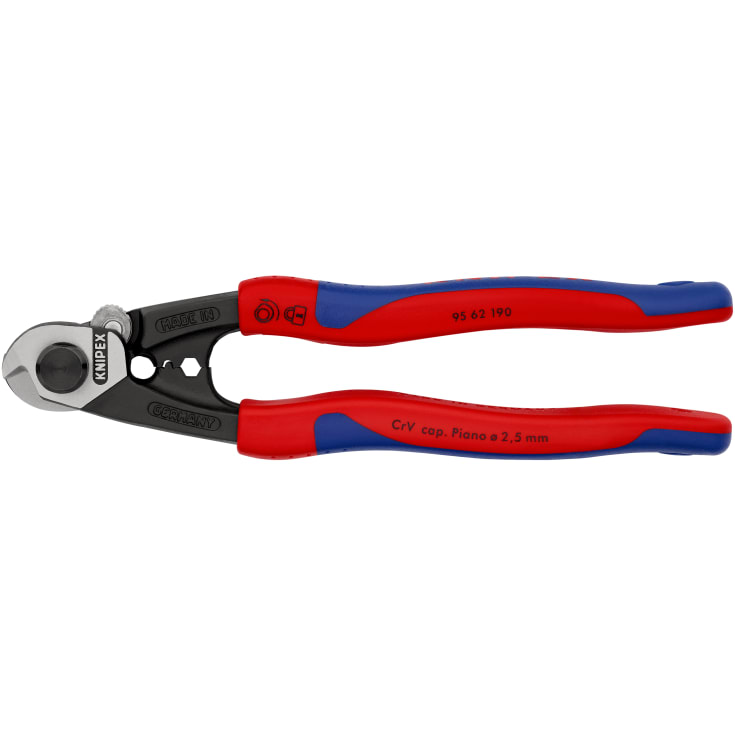 Knipex stålwiresaks, 190mm, smedet