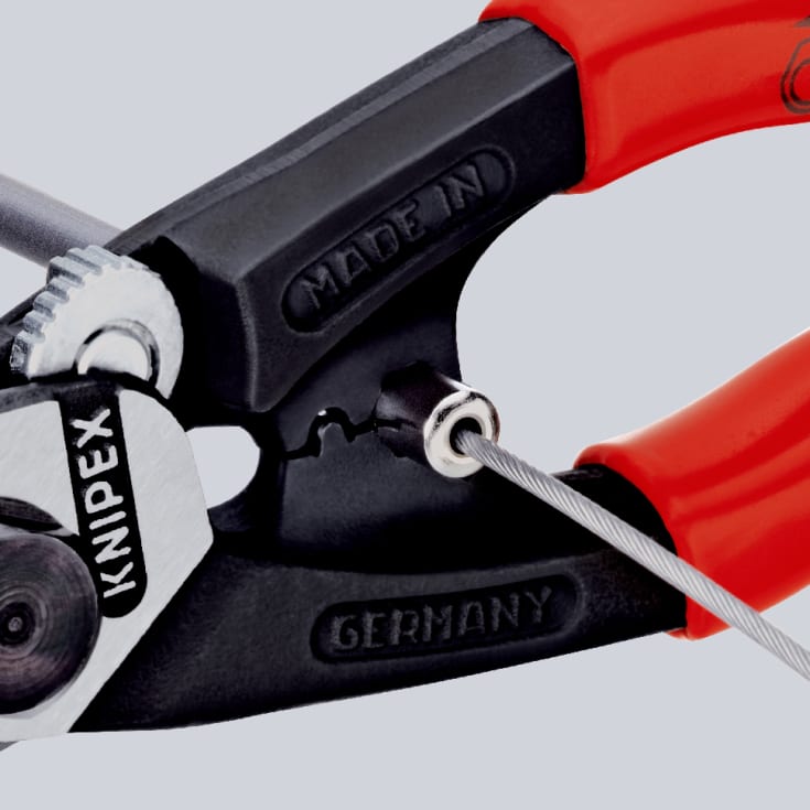 Knipex stålwiresaks, 190mm, smedet