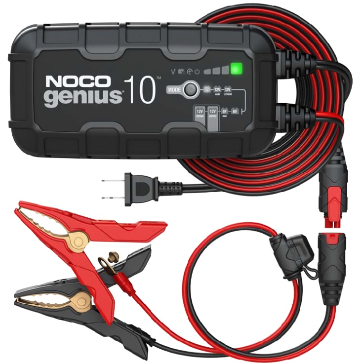 NocoGenius 5 batterilader 6V/12V 5000mA med krokodilleklemmer