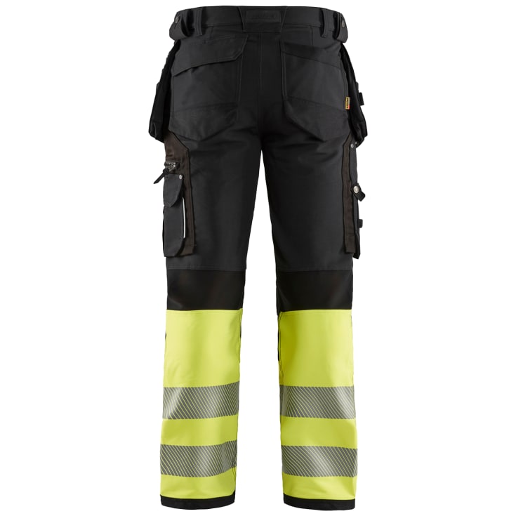 HIGH VIS PANTS 4-VEIS STRETCH S SVART/HIGH VIS GUL C62