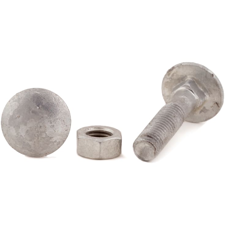 Bordbolt M6 x 80 mm, ZN, DIN 603/555, 100 stk.
