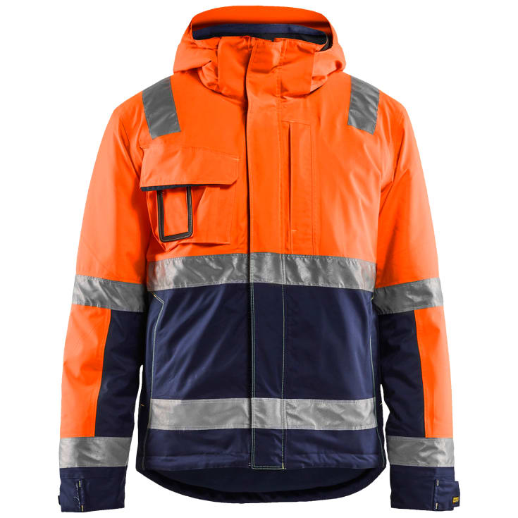 Blåkläder High-Vis vinterjakke 48701987, oransje/marine, str. L