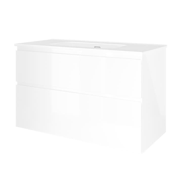 Sanibell Proline møbelpakke, 101x46,8 cm, hvid højglans