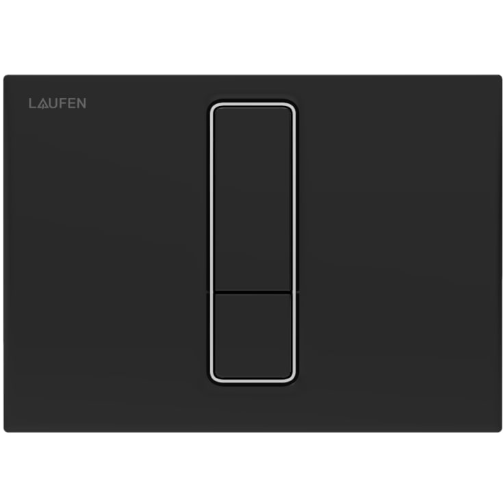 Laufen Lis AW104 spolplatta, svart/matt krom