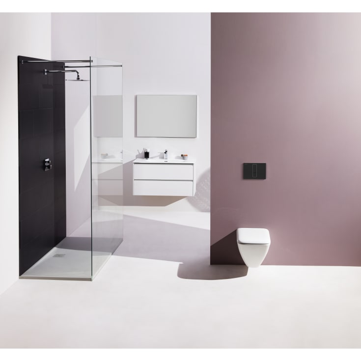 Laufen Lis AW104 spolplatta, svart/matt krom