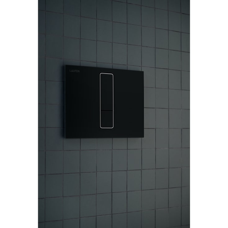 Laufen Lis AW104 spolplatta, svart/matt krom