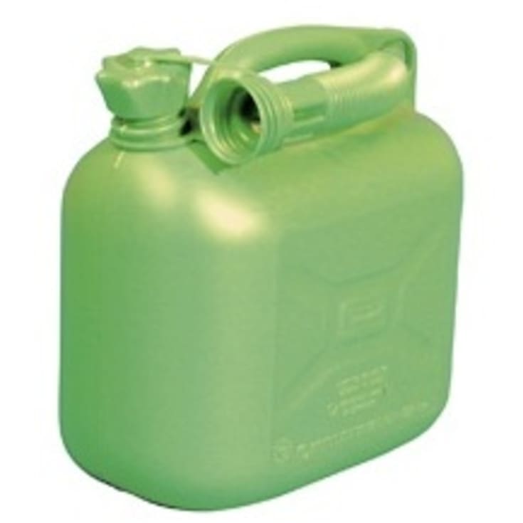 Bensindunk i plast, grön, 10 liter