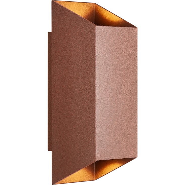 Nordlux Nico Square vägglampa utomhus, rostfärgad